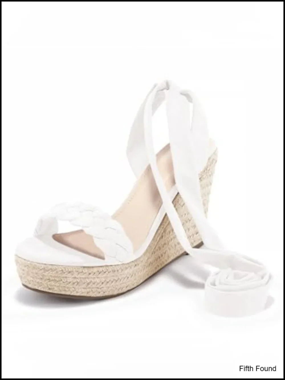 Braided Wedge Espadrille Sandals Lace Up Slingback Open Toe Summer Platform